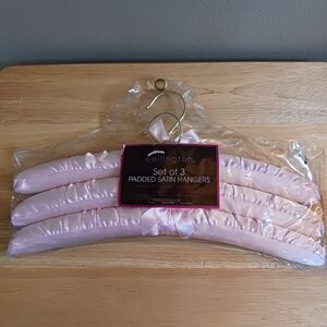 Wellington Essentials Pink Padded Satin Hangers Set of 3